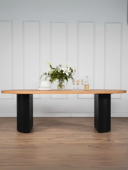 Zeno Oval Bohem Yemek Masası 90x180 ürün görseli