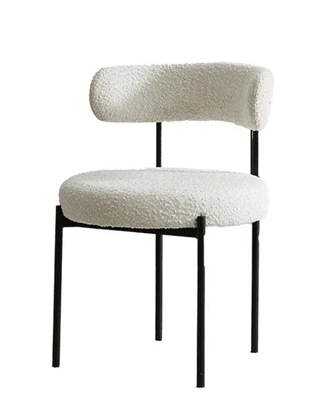 Teddy Sandalye, Siyah Metal - Resim 3