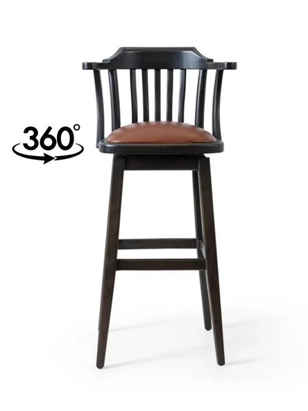 Arven Döner Ahşap Bar Sandalyesi ürün görseli