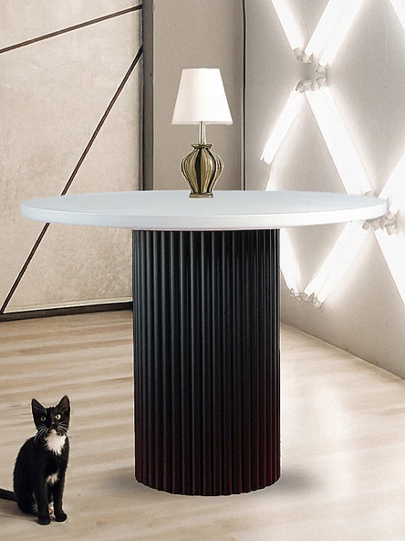 Arya Yuvarlak Ahşap Bohem Masa 130x130 - Resim 2