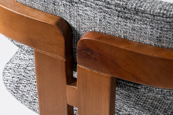 Narvik İskandinav Ahşap Bar Sandalyesi - Resim 9