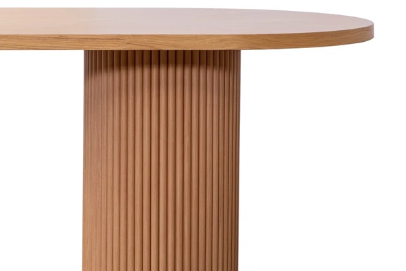 Soleil İskandinav Oval Natural Ahşap Bohem Masa 80x170 - Resim 4