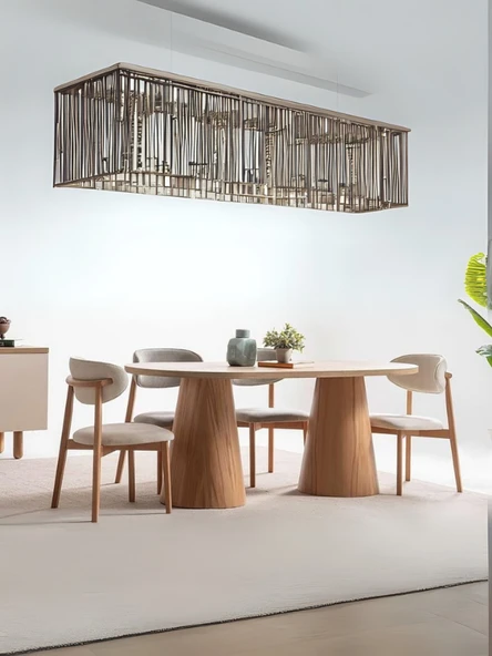 Nivara Bohem Ahşap Yemek Masası 90x180 ürün görseli