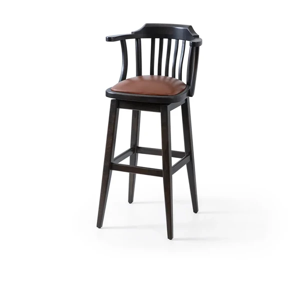 Arven Döner Ahşap Bar Sandalyesi - Resim 8