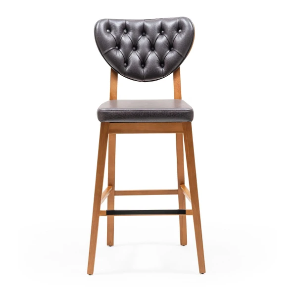 Olivya Ahşap Bar Sandalyesi - Resim 7