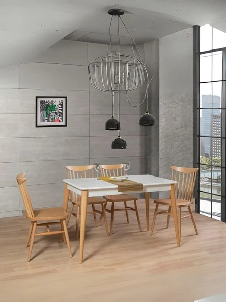 Ludovica Fransız Retro Still Açılır Yemek Masası 80x120 - Resim 7