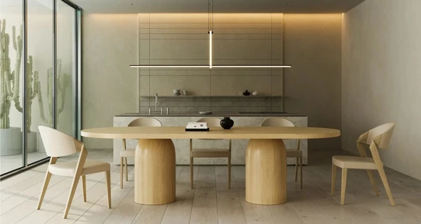 Majestica İtalyan Still Ahşap Yemek Masası 90x200 - Resim 6