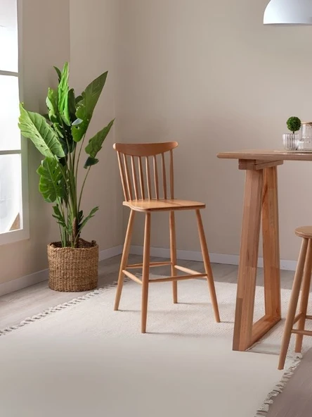 Ashbourne Ahşap Bar Sandalyesi ürün görseli