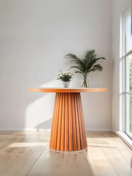 Acantus Natural Ahşap Yemek Masası 90x90 - 1