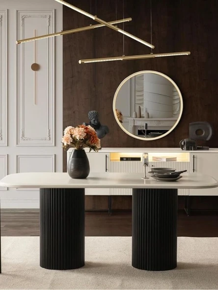 Nomad İskandinav Oval Natural Ahşap Bohem Masa 80x160 ürün görseli 1