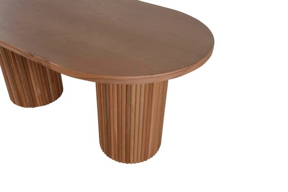 Sierra İskandinav Oval Ahşap Bohem Masa 90x190 - Resim 8