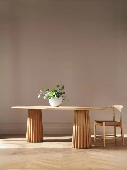 Luzara Bohem Ahşap Yemek Masası 90x180 - 1