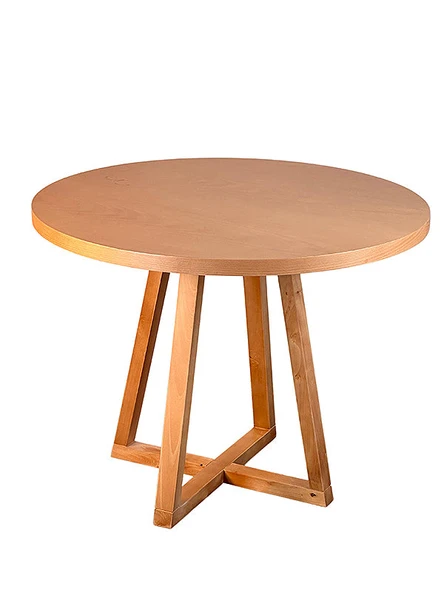 Piramid Natural Ahşap Yemek Masası 90x90 - Resim 2