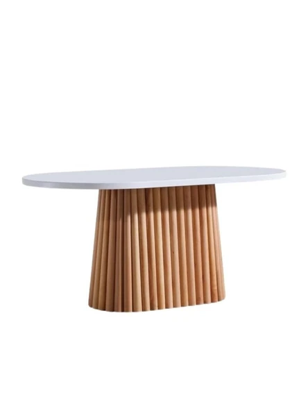 Savana Oval Ahşap Bohem Yemek Masası 90x170 - Resim 12