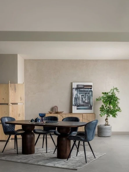 İmperial İtalyan Still Oval Ahşap Yemek Masası 100x210 ürün görseli