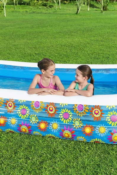 Bestway Funky Floral Şişme Aile Havuzu Jumbo Boy ( Çiçek Desenli ) - 8
