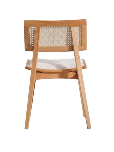 Mena İskandinav Natural Ahşap Masa Sandalye Takımı 90x130 - Resim 8