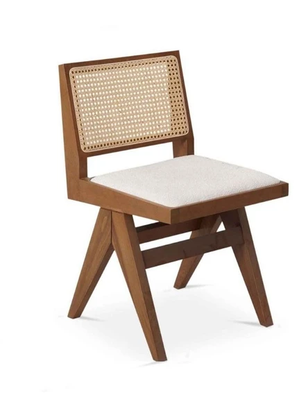 Lofoten Pergel Hazeranlı Hasırlı Ahşap Sandalye - Resim 6