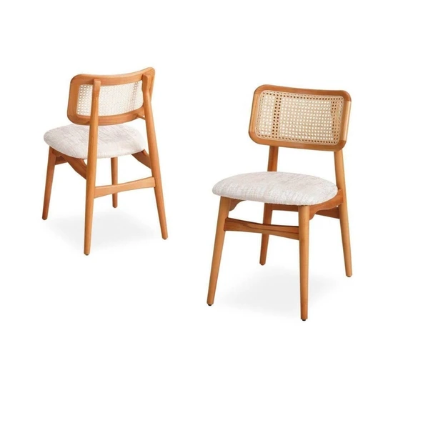 Pera Natural Ahşap Masa Sandalye Takımı 110x110 - Resim 7