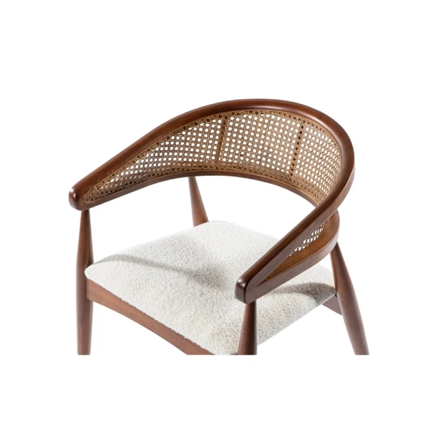 Neptün Ceviz Ahşap Masa Sandalye Takımı 120x120 - Resim 9