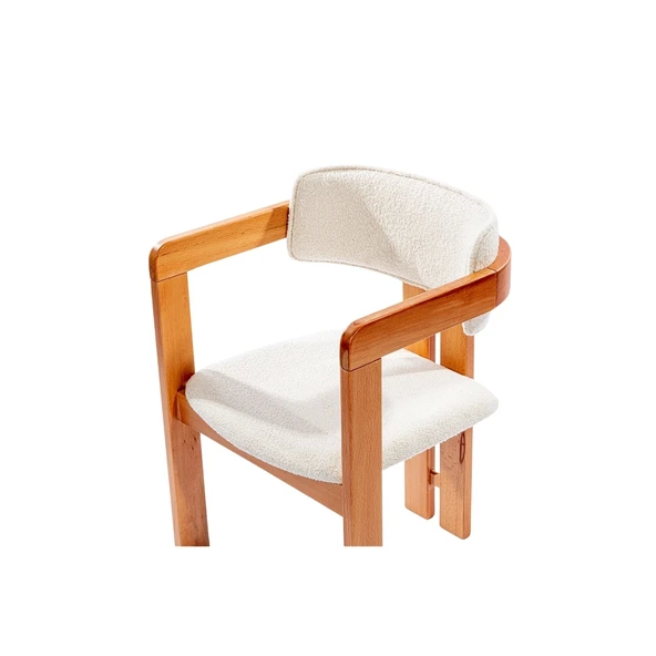 Norac İskandinav Natural Ahşap Masa Sandalye Takımı 100x100 - 12