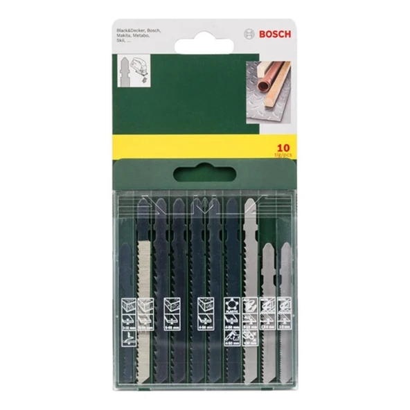 BOSCH DIY 10 LU KARIŞIK  DEKUPAJ TESTERE SETİ ürün görseli