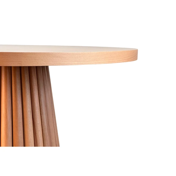 Seraphine İskandinav Natural Ahşap Masa Sandalye Takımı 110x110 - Resim 4