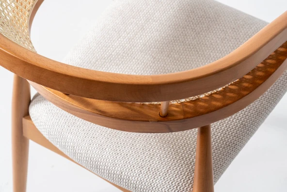 Gazel Hazeranlı Ahşap Bohem Sandalye - Resim 6