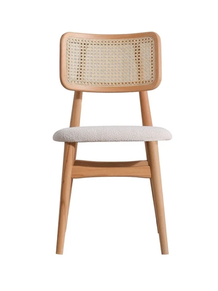 Manas İskandinav Natural Ahşap Masa Sandalye Takımı 90x130 - Resim 10