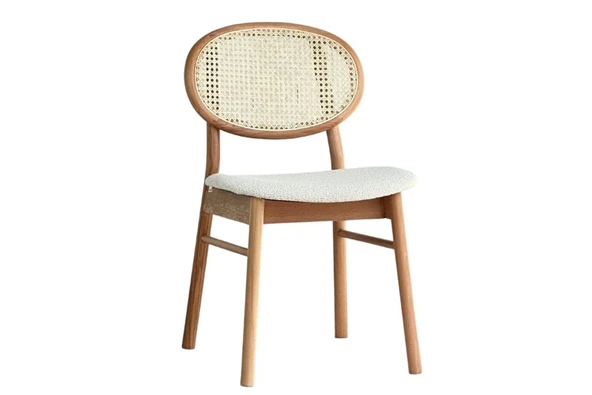 Bergama İskandinav Natural Ahşap Masa Sandalye Takımı 90x90 - Resim 4