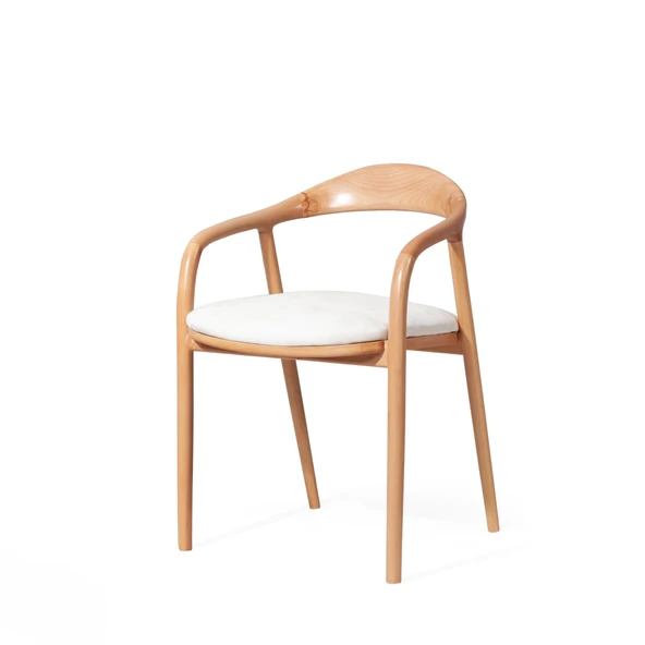 Kleopatra İskandinav Natural Ahşap Masa Sandalye Takımı 90x90 - Resim 7