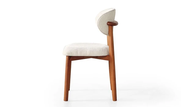 Heloise Bohem Natural Ahşap Masa Sandalye Takımı 90x180 - Resim 9