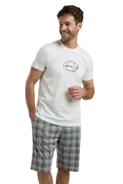 Arnetta Erkek Battal Kısa Kol Pijama Takım 3346 - Resim 2