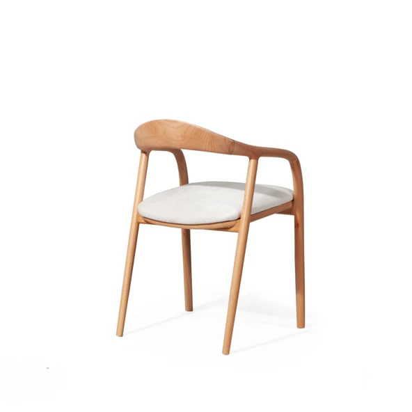 Midas İskandinav Natural Ahşap Masa Sandalye Takımı 80x150 - Resim 11