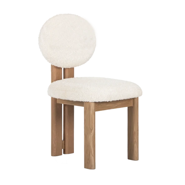 Coco İskandinav Teddy Natural Ahşap Bohem Sandalye - Resim 7