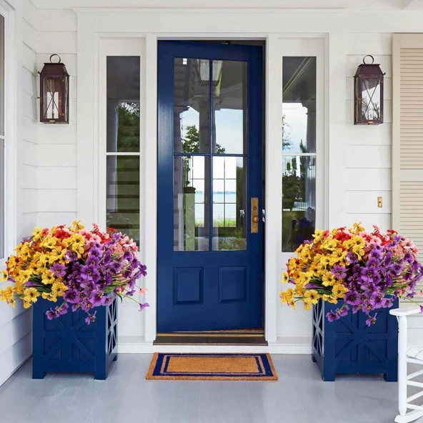 Nettenevime 6lı Set Yapay Çiçek Sazlı Mine Karışık Renk 5 Dallı 33cm - Resim 5