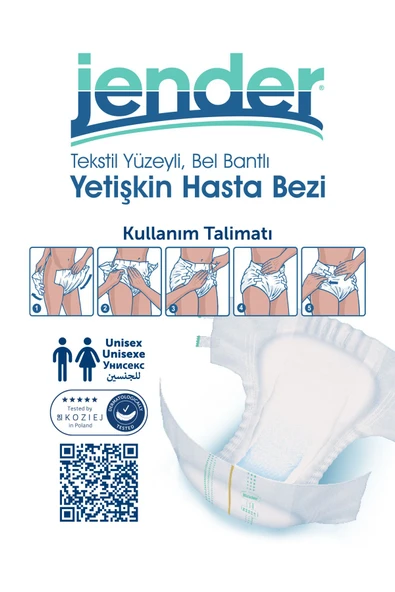 Jender All Fit XS Bel Bantlı Bez - Bebek ve Yetişkinlere Özel Beden 30'lu - 6