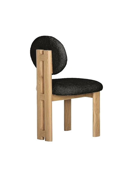 Coco İskandinav Teddy Natural Ahşap Bohem Sandalye - Resim 3