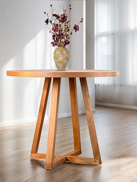 Tokyo Natural Ahşap Masa Sandalye Takımı 110x110 - Resim 2