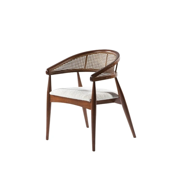 Neptün Ceviz Ahşap Masa Sandalye Takımı 120x120 - Resim 5