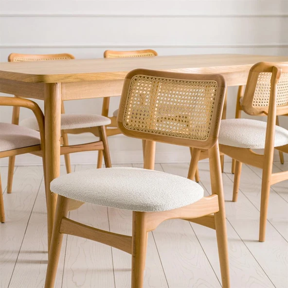 Helios Hazeranlı Natural Ahşap Bohem Sandalye - Resim 10