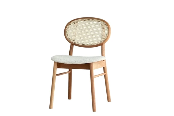 Bergama İskandinav Natural Ahşap Masa Sandalye Takımı 90x90 - Resim 5