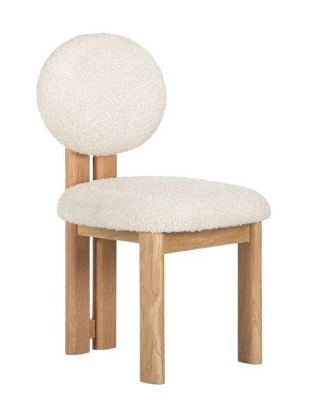 Coco İskandinav Teddy Natural Ahşap Bohem Sandalye - Resim 12