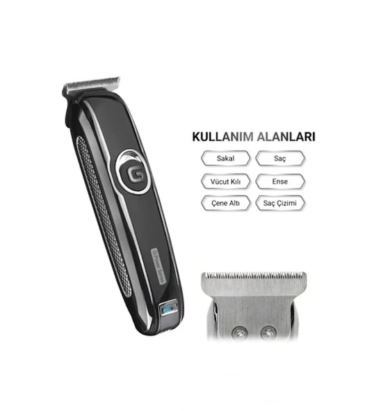 ArtıTech Şarjlı Traş Makinesi Saç Sakal Kesme Ense Vücut Kılı Çizim Epilasyon Öncesi Tüy Kısaltma Ar-605 ürün görseli 1