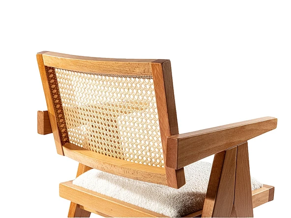 Luna Pergel Hazeranlı Model Hasırlı Natural Ahşap Sandalye - 7