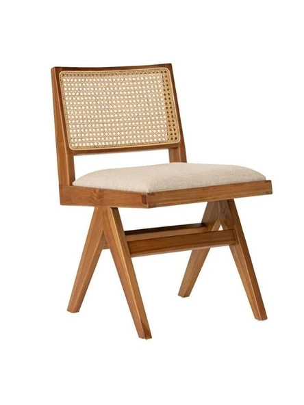 Lofoten Pergel Hazeranlı Hasırlı Ahşap Sandalye - Resim 11