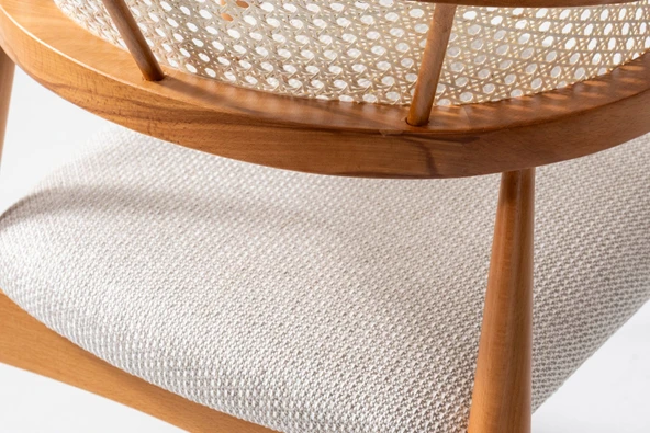 Gazel Hazeranlı Ahşap Bohem Sandalye - Resim 5