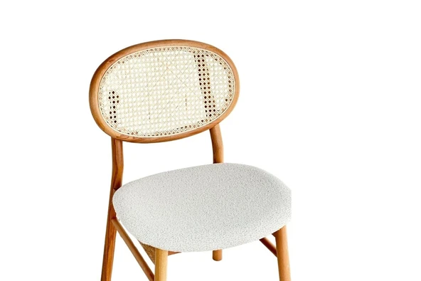 Bergama İskandinav Natural Ahşap Masa Sandalye Takımı 90x90 - Resim 6