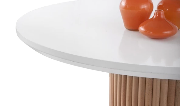 Kleopatra İskandinav Natural Ahşap Masa Sandalye Takımı 90x90 - Resim 11