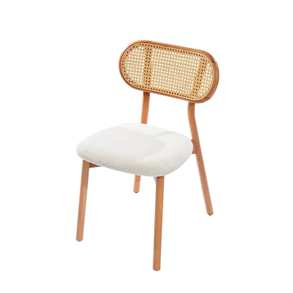 Bergen İskandinav Natural Ahşap Masa Sandalye Takımı 100x100 - Resim 5